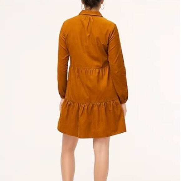 J.Crew Factory Corduroy Collared Mini Shirtdress - Picture 4 of 9
